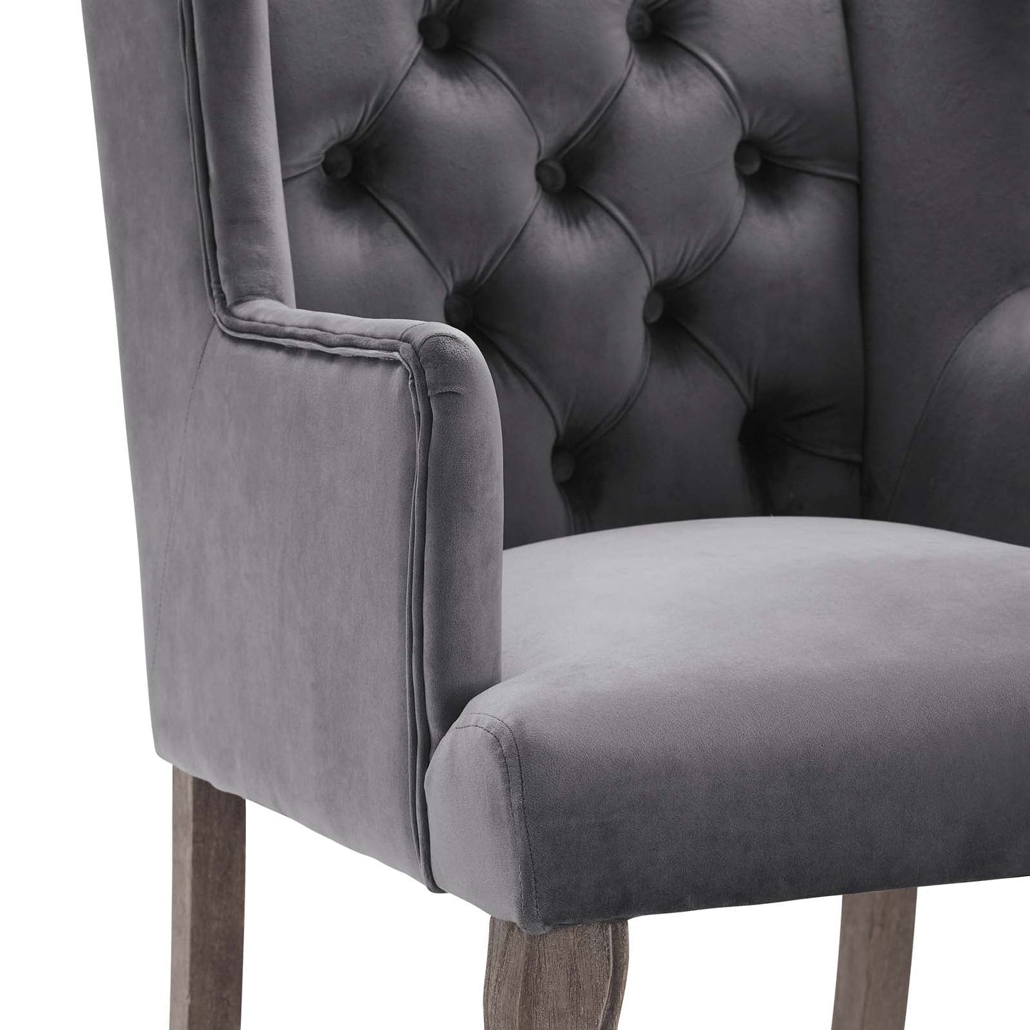 Realm French Vintage Dining Performance Velvet Armchair by Modway