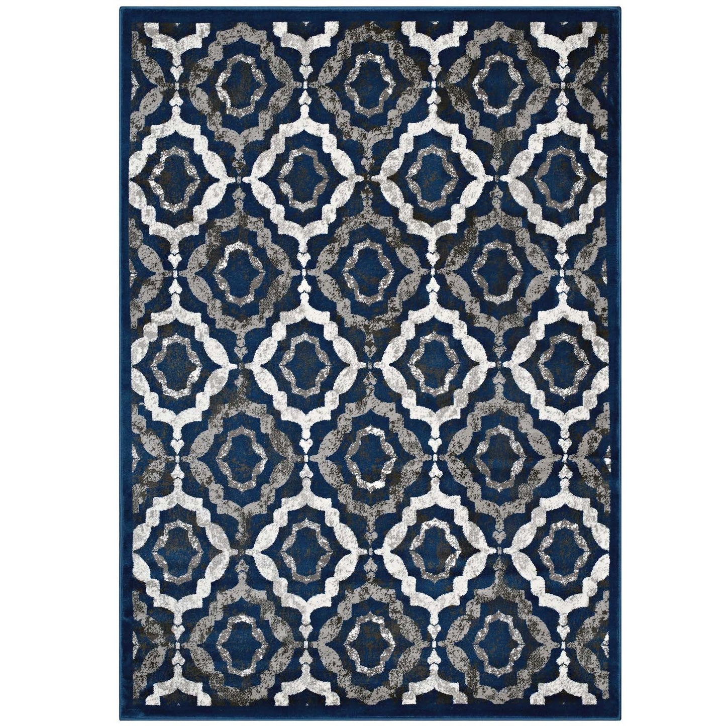 Kalinda Rustic Vintage Moroccan Trellis 8x10 Area Rug by Modway