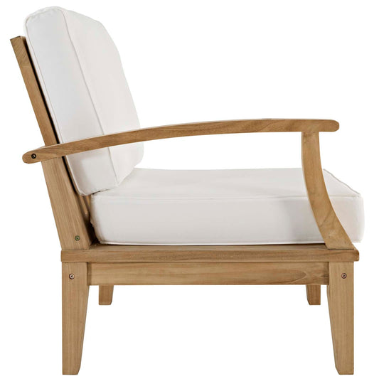 Marina Outdoor Patio Teak Left-Facing Sofa by Modway