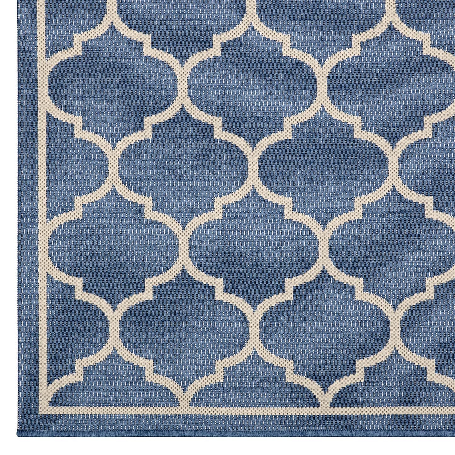 Avena Moroccan Quatrefoil Trellis Indoor and Outdoor 5x8 Area Rug by Modway