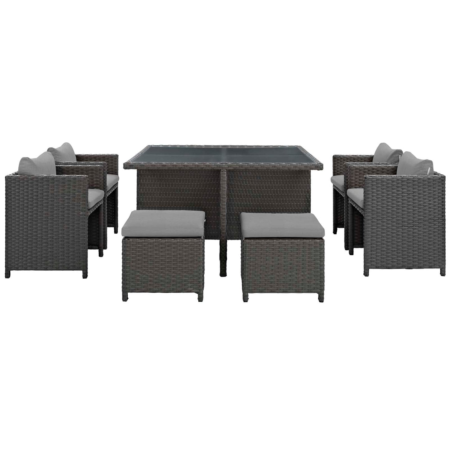 Sojourn 9 Piece Outdoor Patio Sunbrella¨ Dining Set by Modway