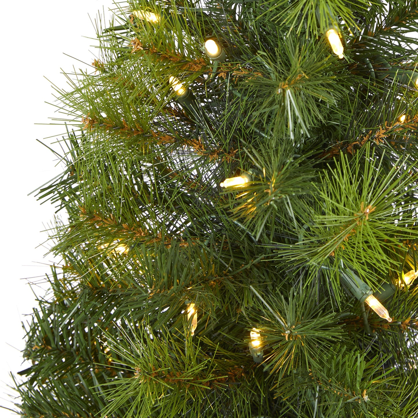 4' Green Valley Pine Artificial Christmas Tree w/ 100 Warm White LED Lights