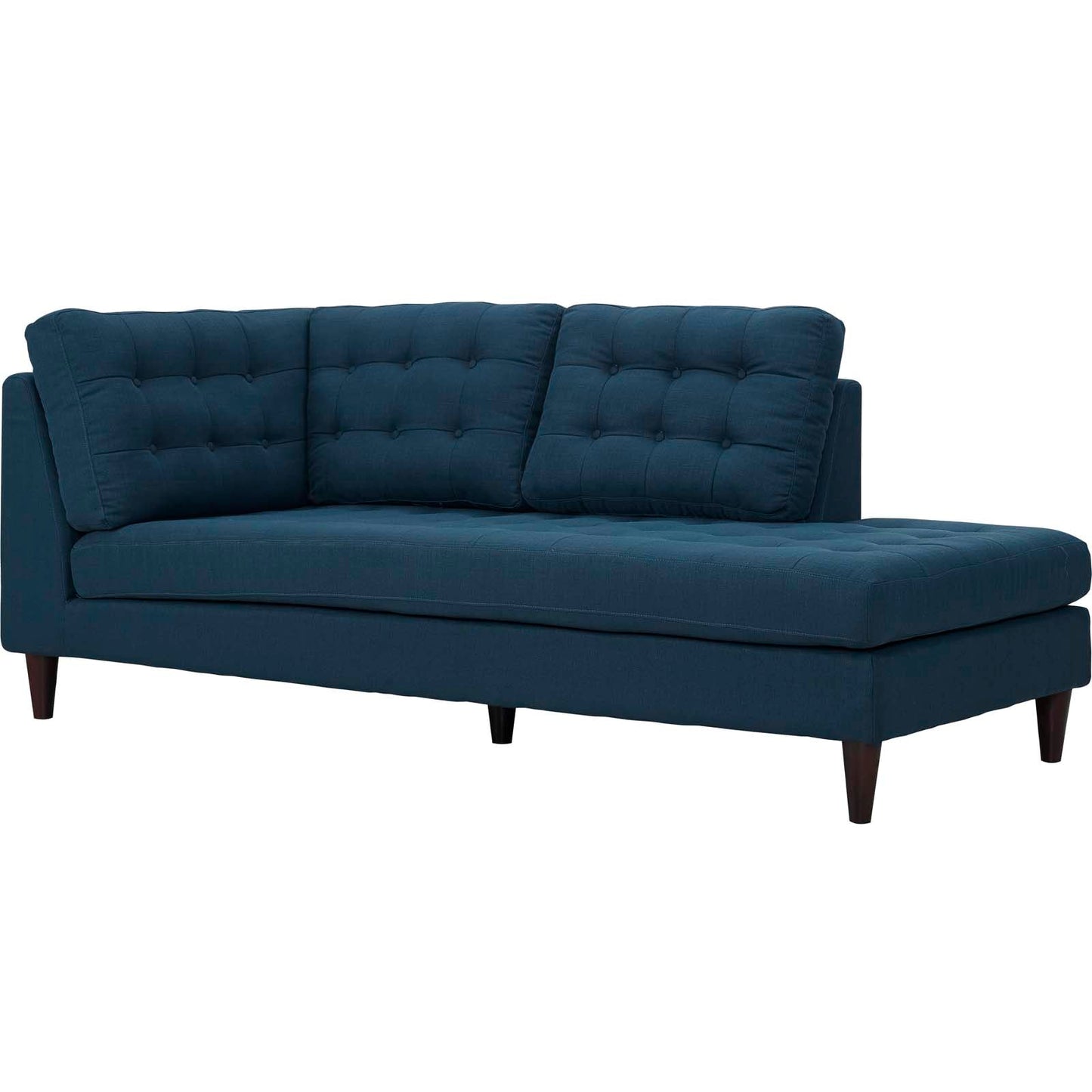 Empress Upholstered Fabric Right Facing Bumper by Modway