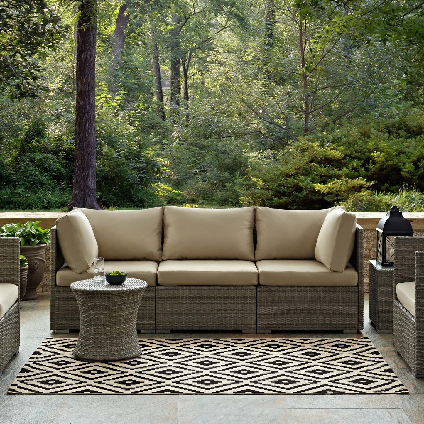 Perplex Geometric Diamond Trellis Indoor and Outdoor 5x8 Area Rug by Modway