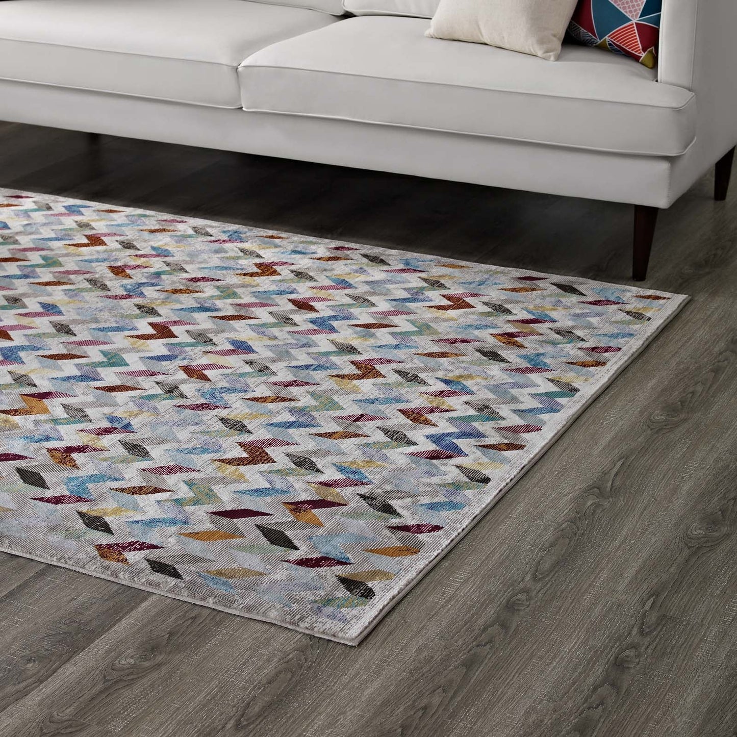 Gemma Chevron Mosaic 4x6 Area Rug by Modway