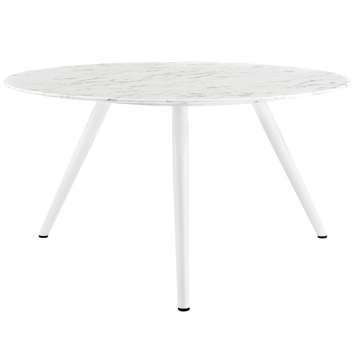 Lippa 54" Round Faux Marble Dining Table with Tripod Base by Modway
