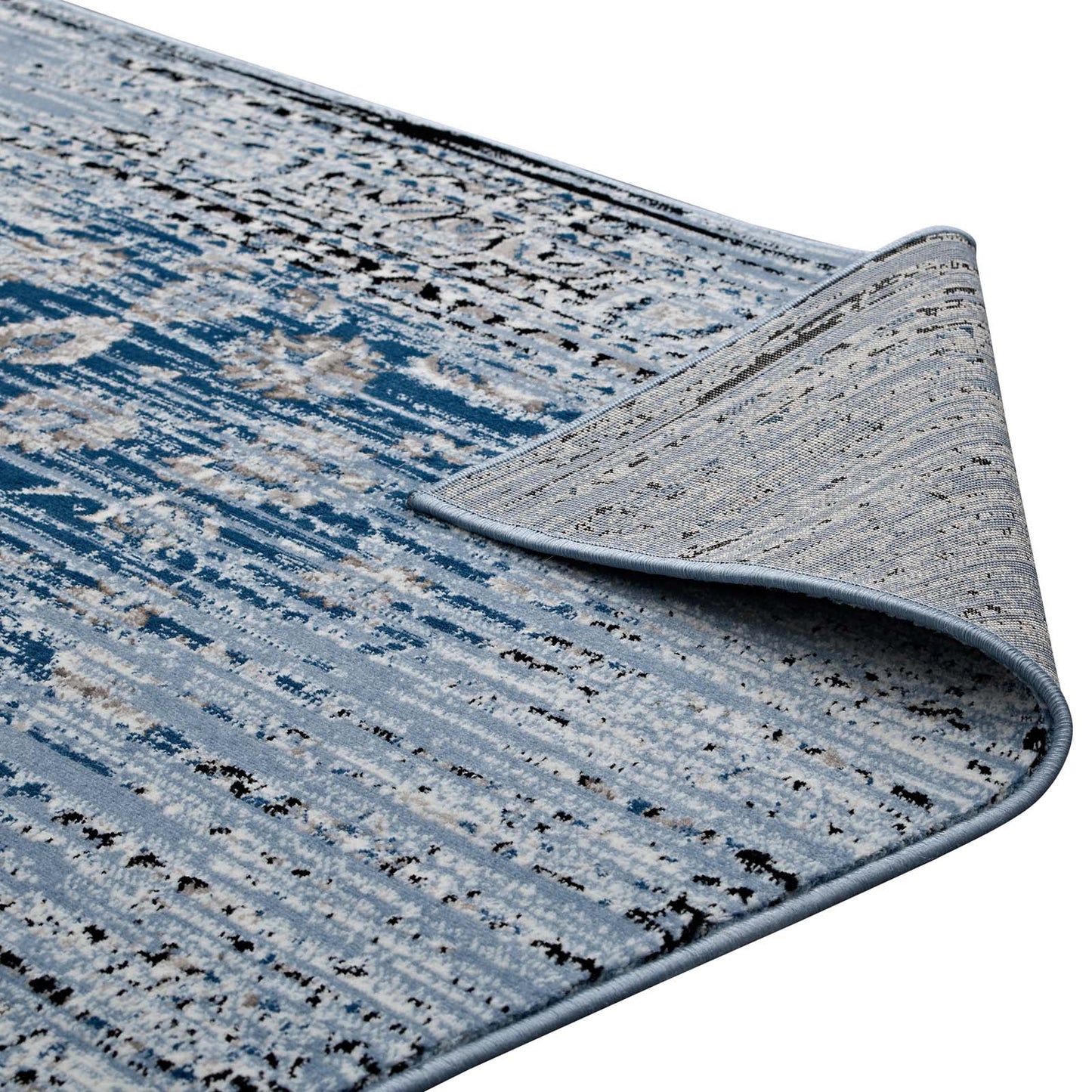 Chiara Distressed Floral Lattice Contemporary 5x8 Area Rug by Modway