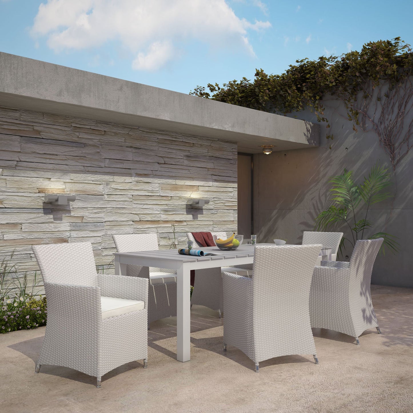 Junction 7 Piece Outdoor Patio Dining Set by Modway