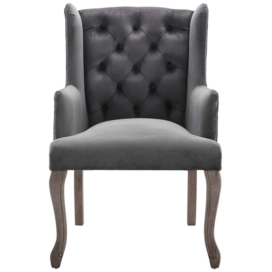 Realm Performance Velvet Armchair Set of 2 by Modway