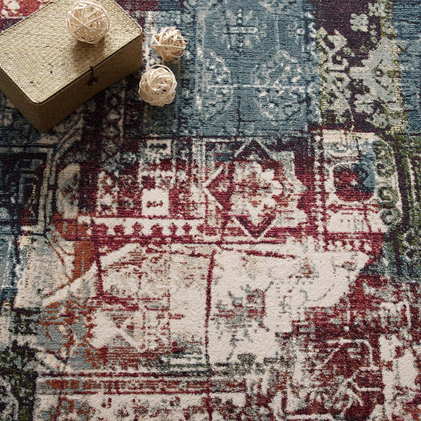 Tribute Elowen Contemporary Modern Vintage Mosaic 5x8 Area Rug by Modway