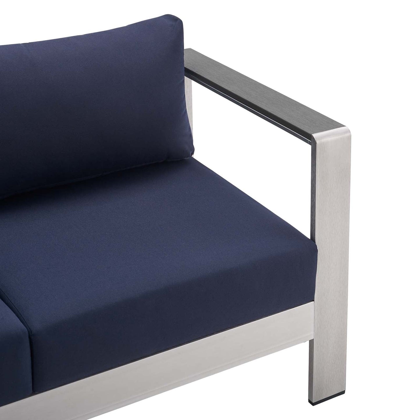 Shore Sunbrella¨ Fabric Aluminum Outdoor Patio Loveseat by Modway