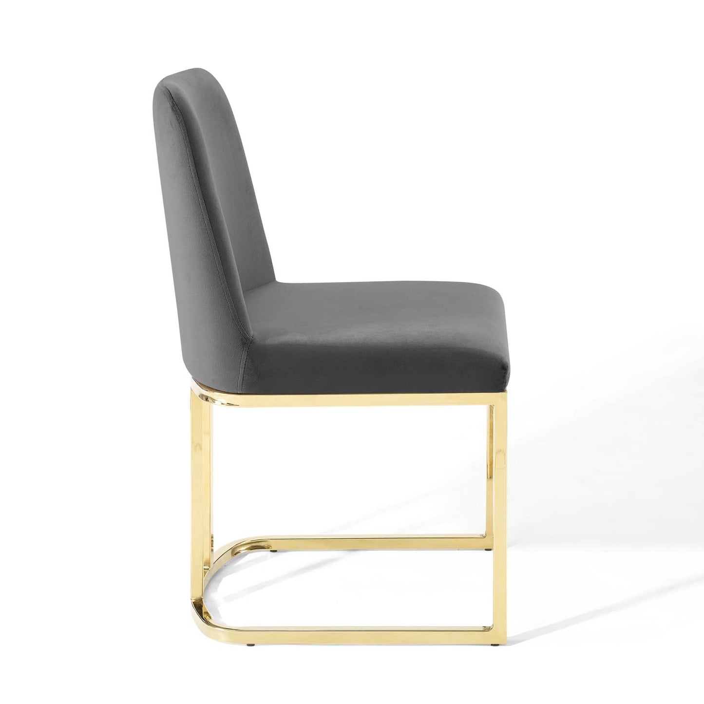 Amplify Sled Base Performance Velvet Dining Chairs Set of 2 by Modway