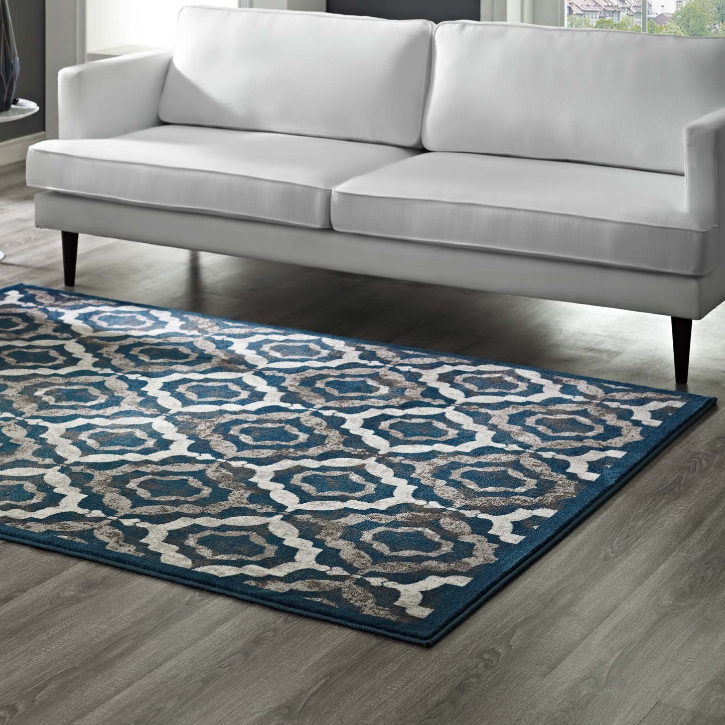 Kalinda Rustic Vintage Moroccan Trellis 5x8 Area Rug by Modway