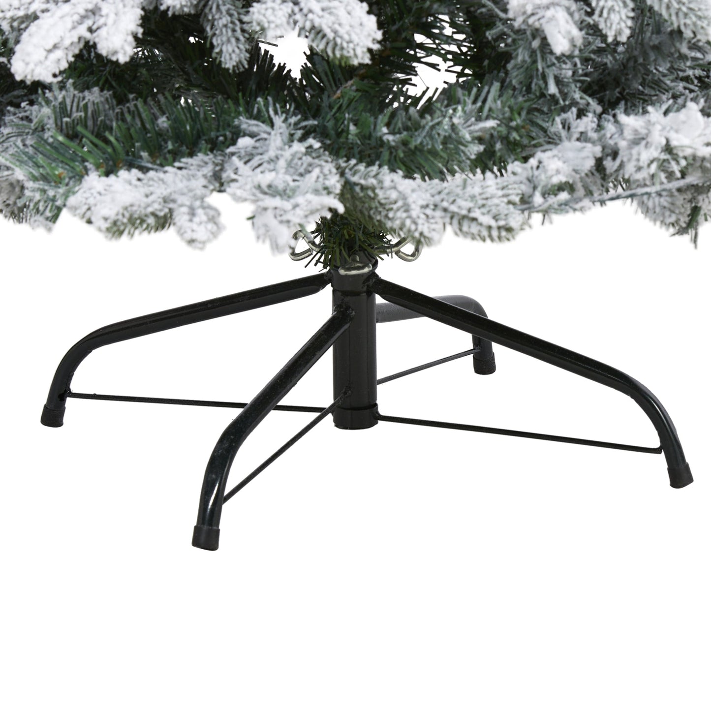 4' Flocked Vermont Mixed Pine Artificial Christmas Tree w 100 Clear LED Lights