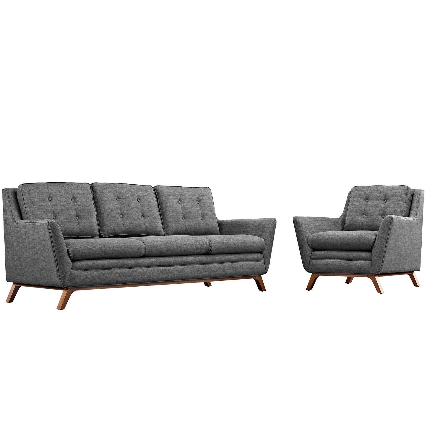 Beguile Upholstered Fabric Living Room Set Set of 2 by Modway