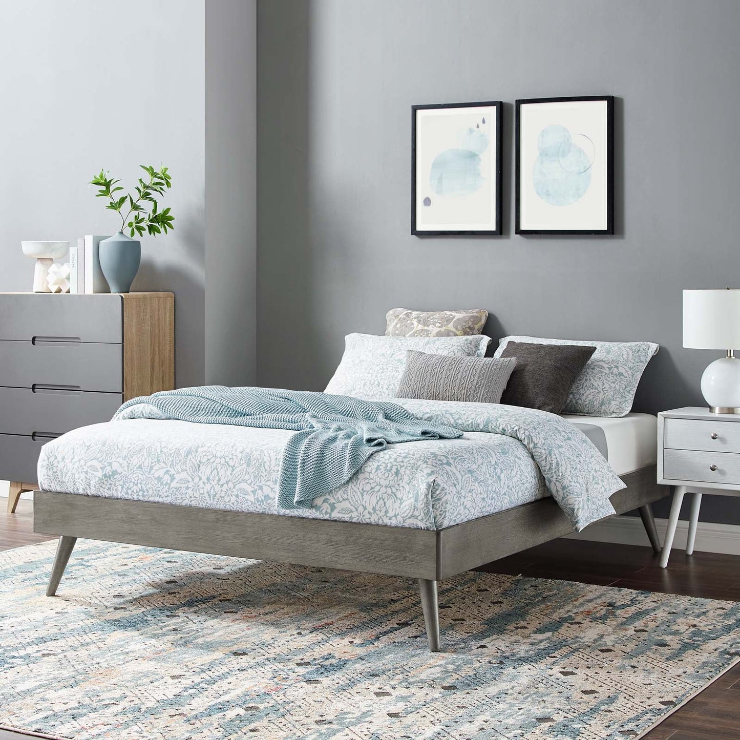 Margo Wood Full Platform Bed Frame by Modway