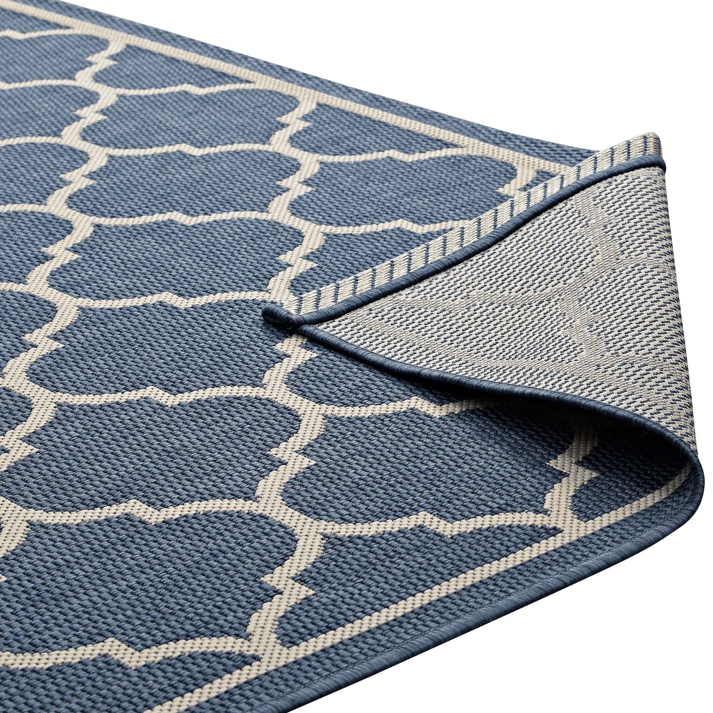 Avena Moroccan Quatrefoil Trellis Indoor and Outdoor 5x8 Area Rug by Modway