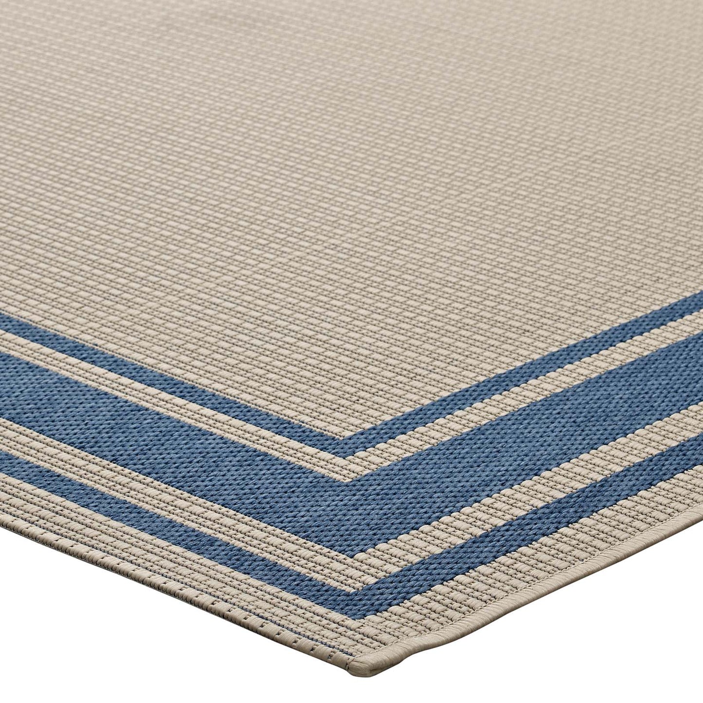 Rim Solid Border Indoor and Outdoor 5x8 Area Rug by Modway