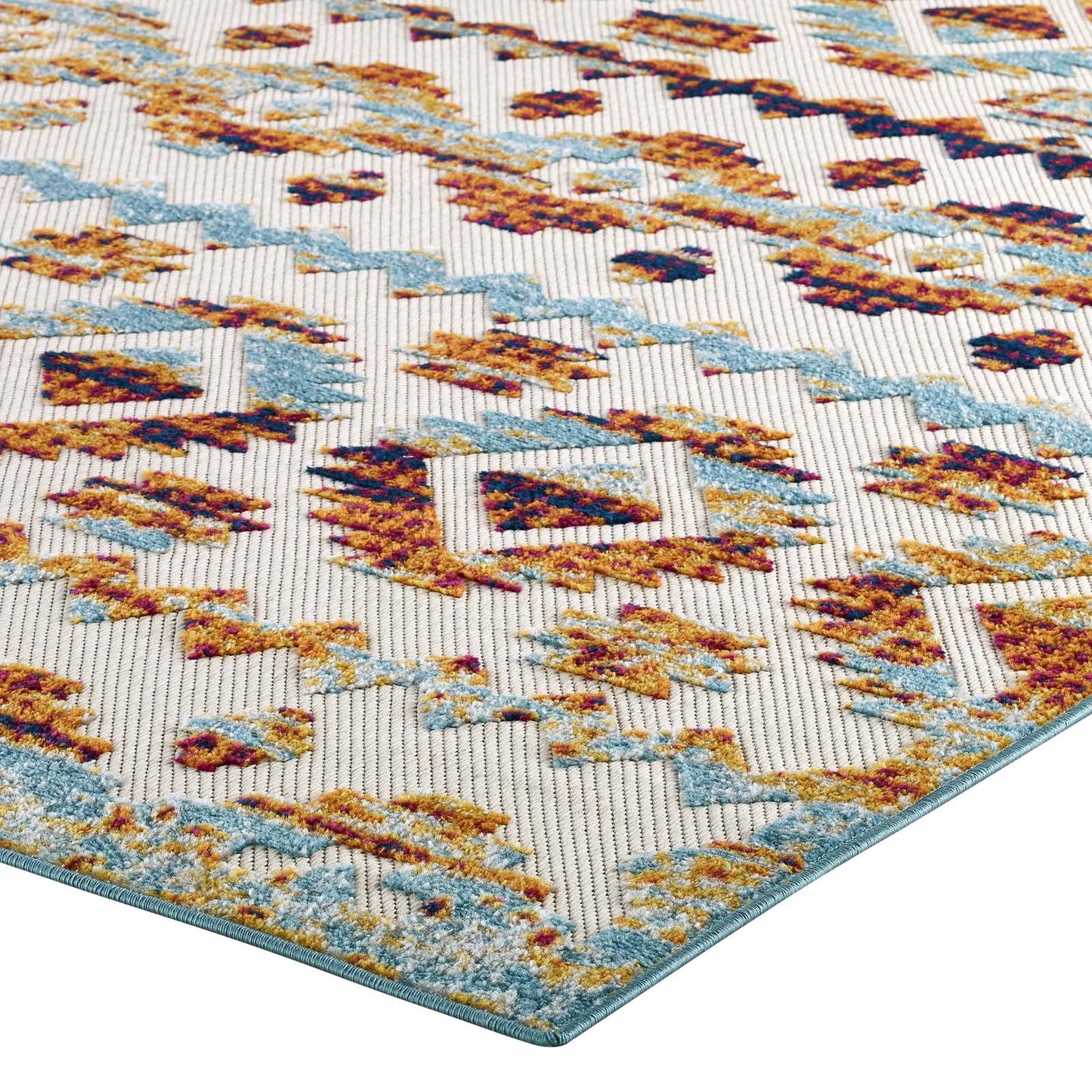 Reflect Takara Abstract Diamond Moroccan Trellis 5x8 Indoor and Outdoor Area Rug by Modway