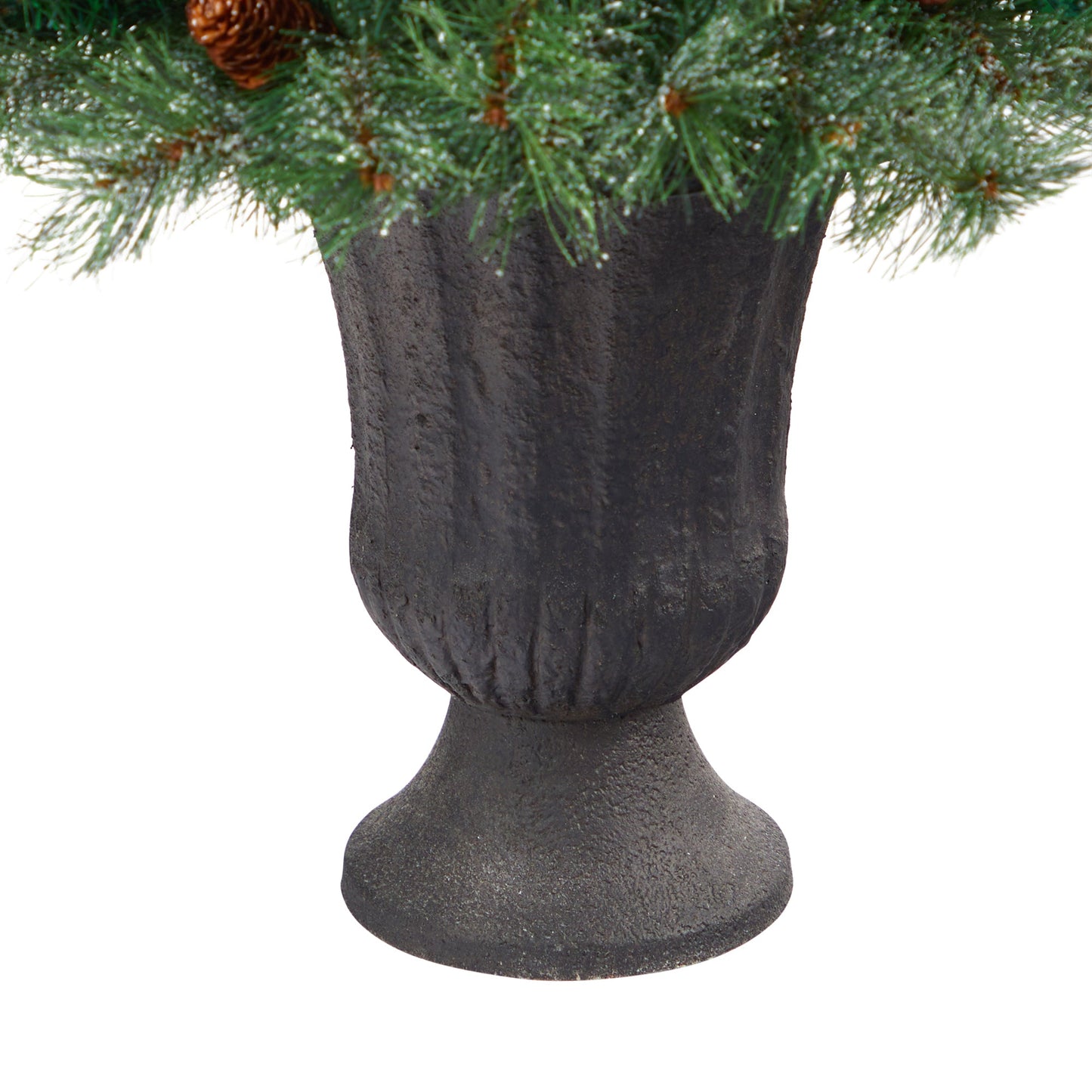 50' Snowed French Alps Mountain Pine Artificial Christmas Tree w/ 237 Bendable