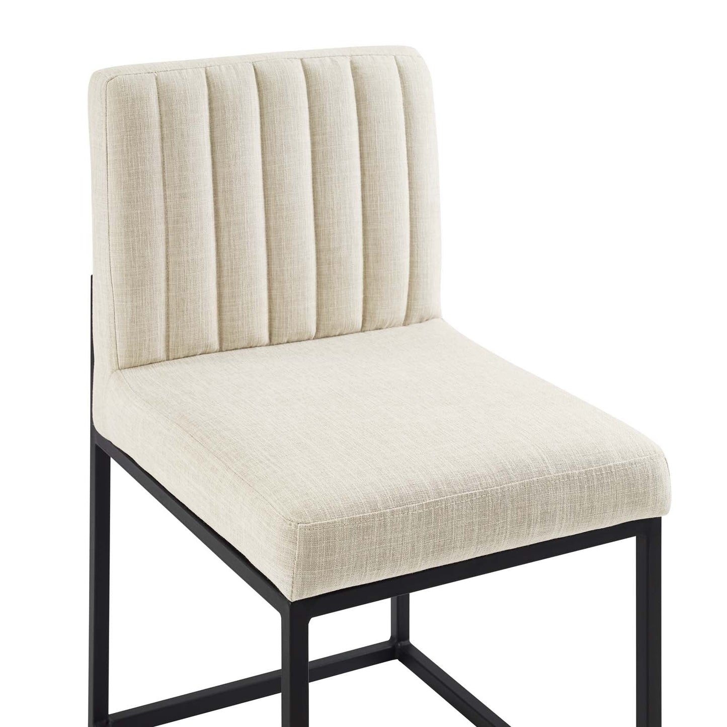 Carriage Upholstered Fabric Dining Chair Set of 2 by Modway