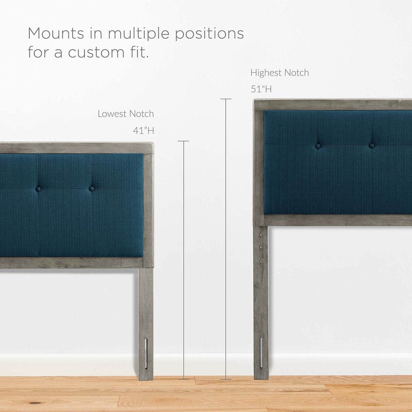 Draper Tufted Fabric and Wood King Headboard by Modway