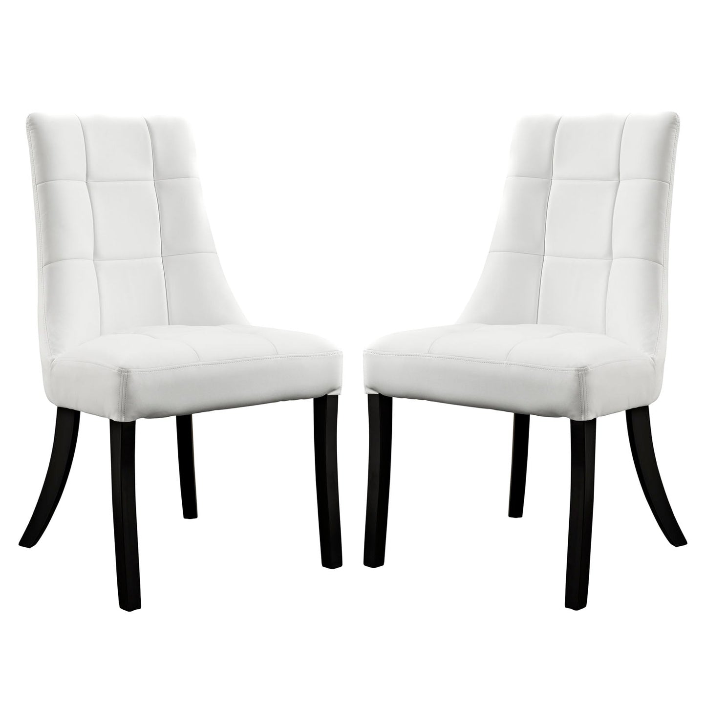 Noblesse Vinyl Dining Chair Set of 2 by Modway