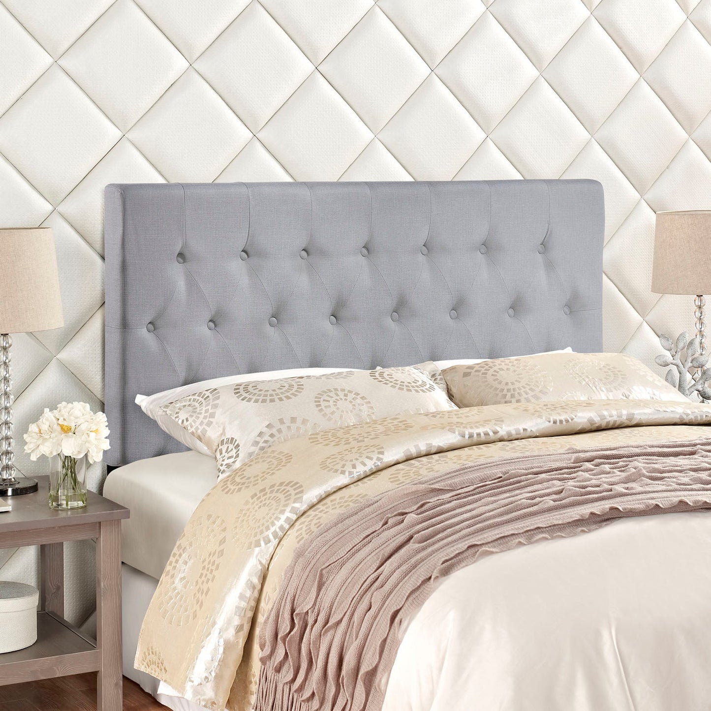 Clique Upholstered Fabric Queen Headboard by Modway