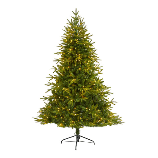 6.5' Colorado Mountain Fir 'Natural Look' Artificial Christmas Tree w/ 400 LED