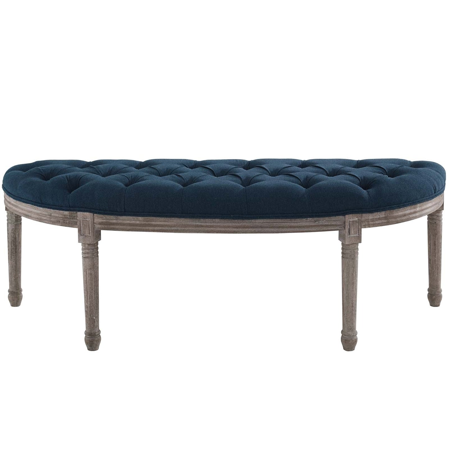 Esteem Vintage French Upholstered Fabric Semi-Circle Bench by Modway
