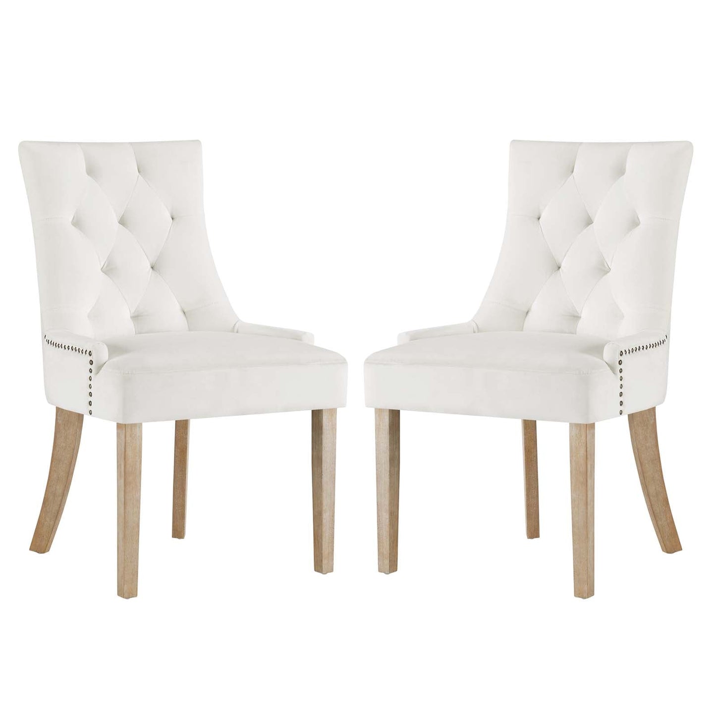 Pose Performance Velvet Dining Chair Set of 2 by Modway
