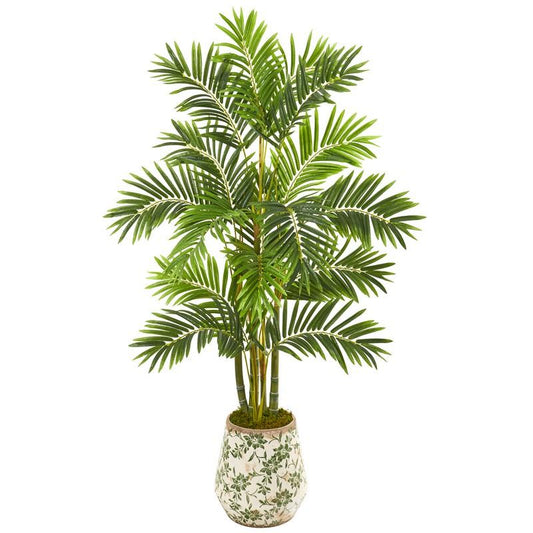 61"  Areca Palm Artificial Tree in Floral Planter