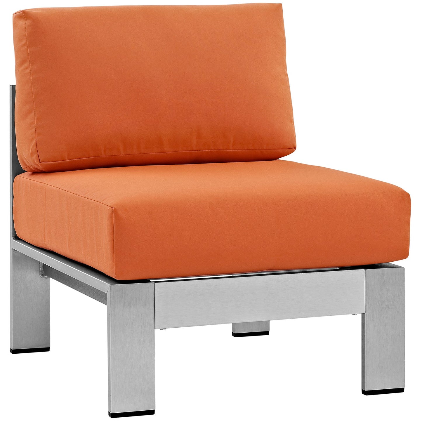 Shore Armless Outdoor Patio Aluminum Chair by Modway