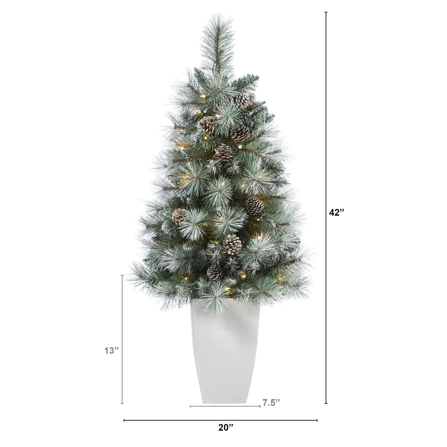 3.5' Frosted Tip British Columbia Mountain Pine Artificial Christmas Tree
