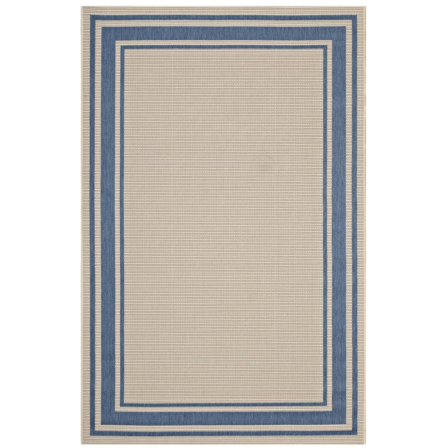 Rim Solid Border Indoor and Outdoor 5x8 Area Rug by Modway
