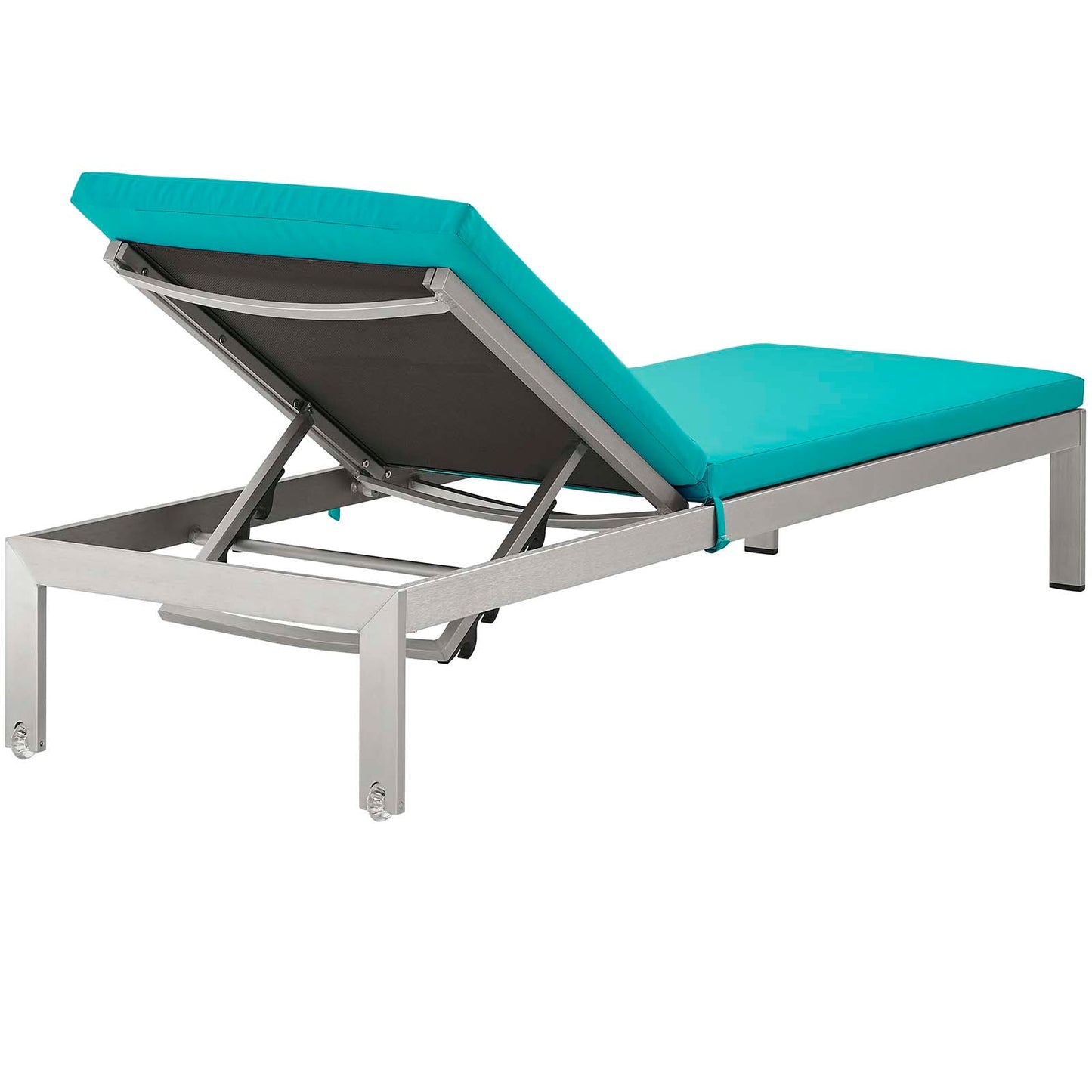 Shore Outdoor Patio Aluminum Chaise with Cushions Set of 4 by Modway