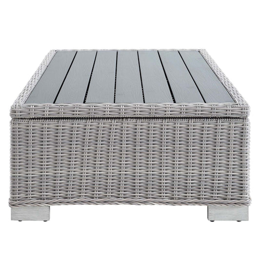 Conway 45" Outdoor Patio Wicker Rattan Coffee Table by Modway