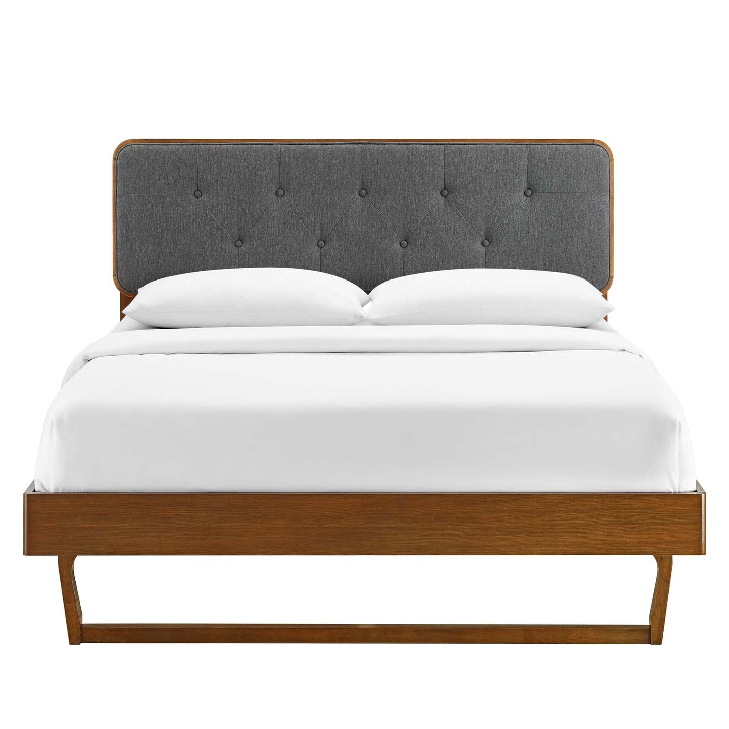 Bridgette Wood Queen Platform Bed With Angular Frame by Modway