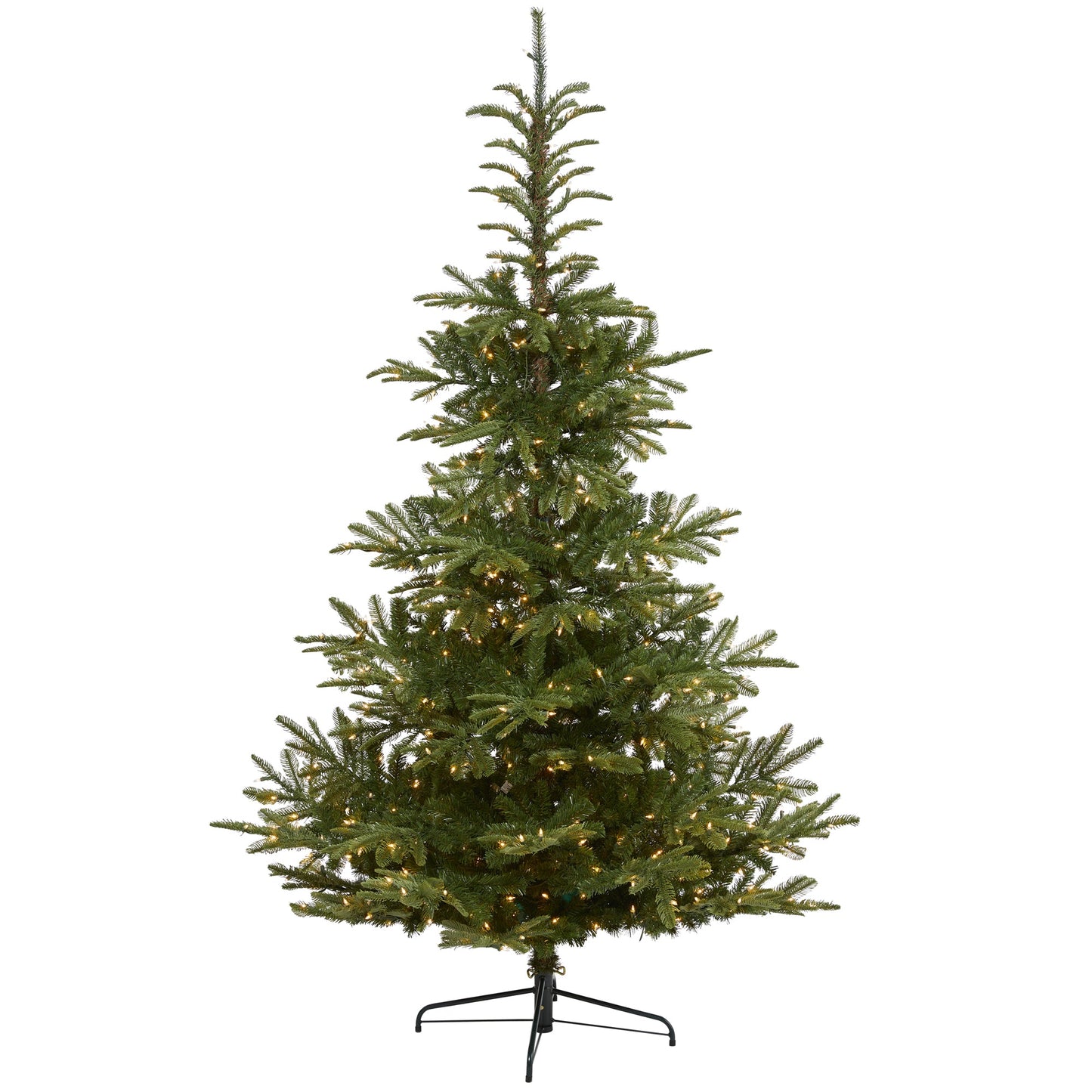 7.5' Layered Washington Spruce Artificial Christmas Tree w 550 Clear LED Lights