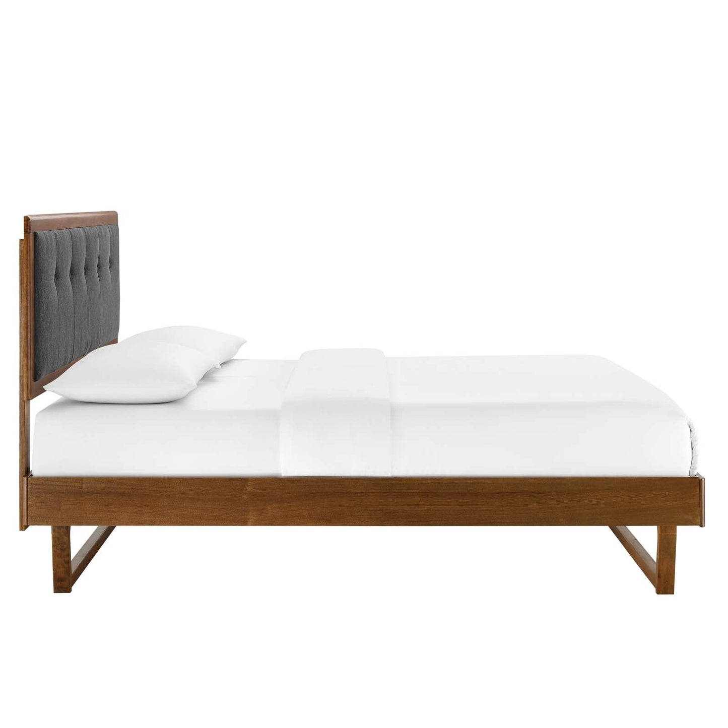 Willow Wood King Platform Bed With Angular Frame by Modway