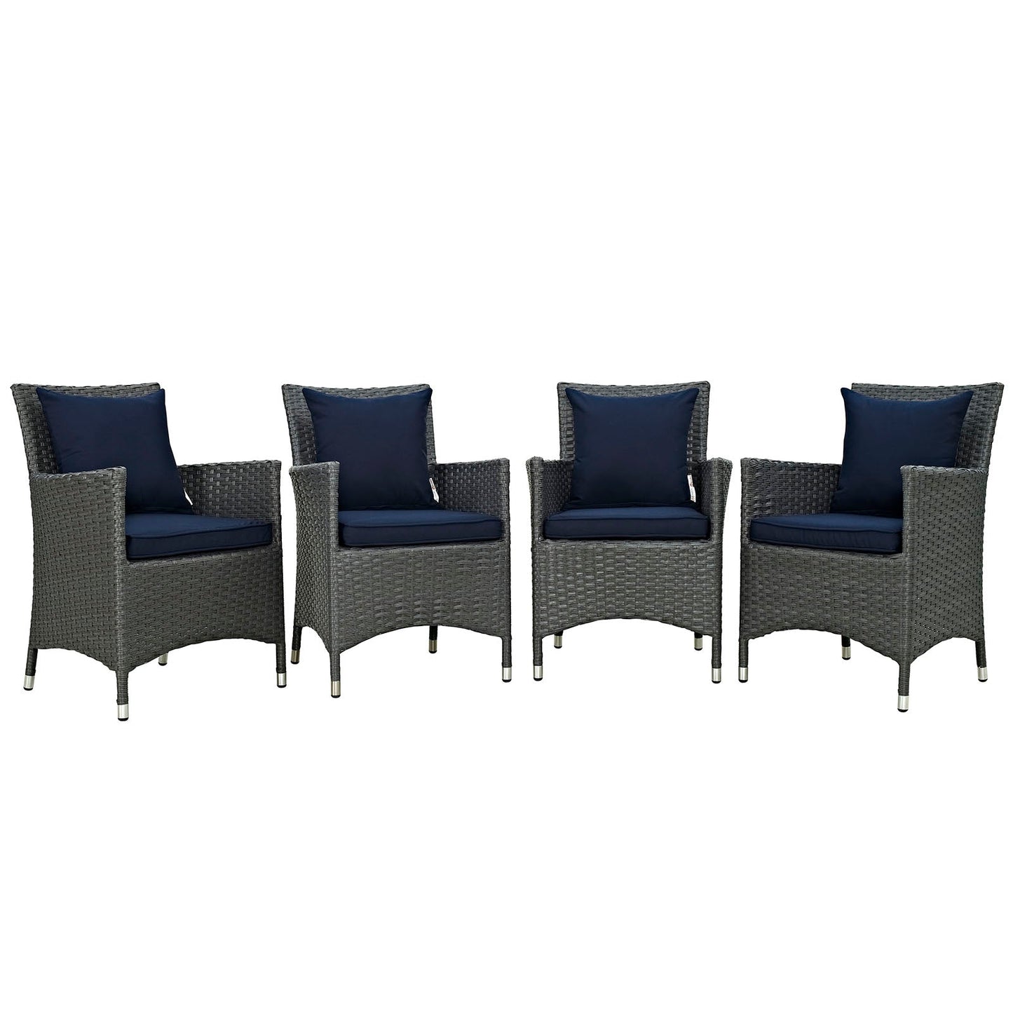 Sojourn 4 Piece Outdoor Patio Sunbrella¨ Dining Set by Modway