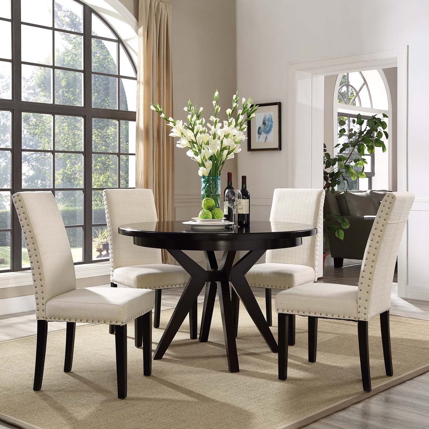 Parcel Fabric Dining Side Chair Set of 4 by Modway