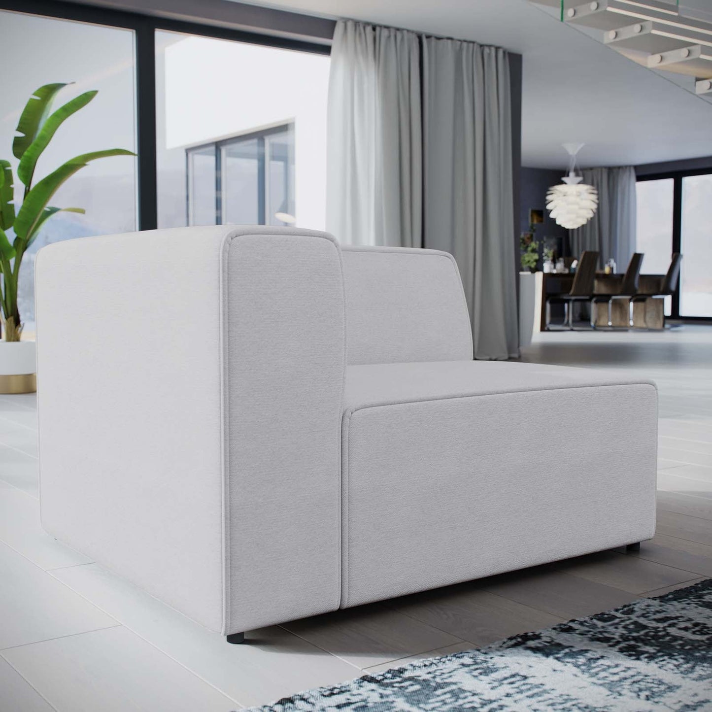 Mingle Fabric Left-Facing Sofa by Modway