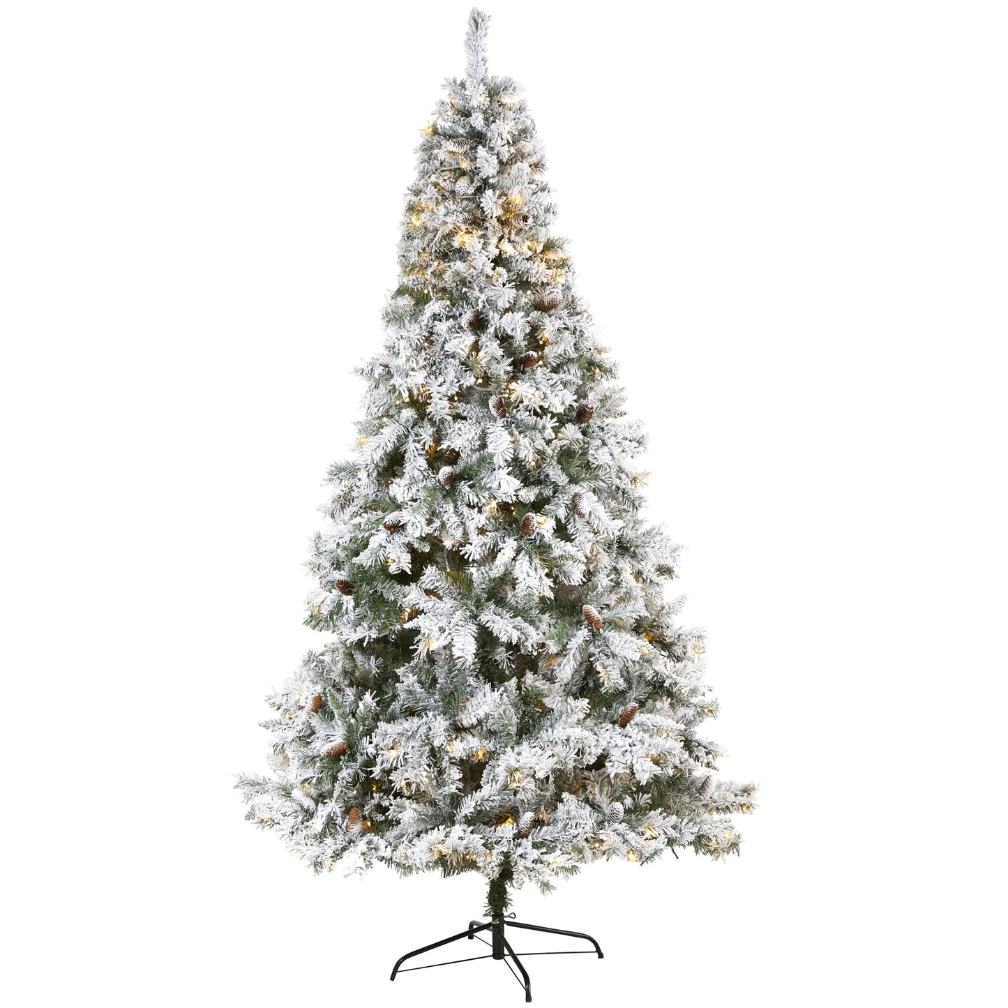 8' Flocked White River Mountain Pine Artificial Christmas Tree