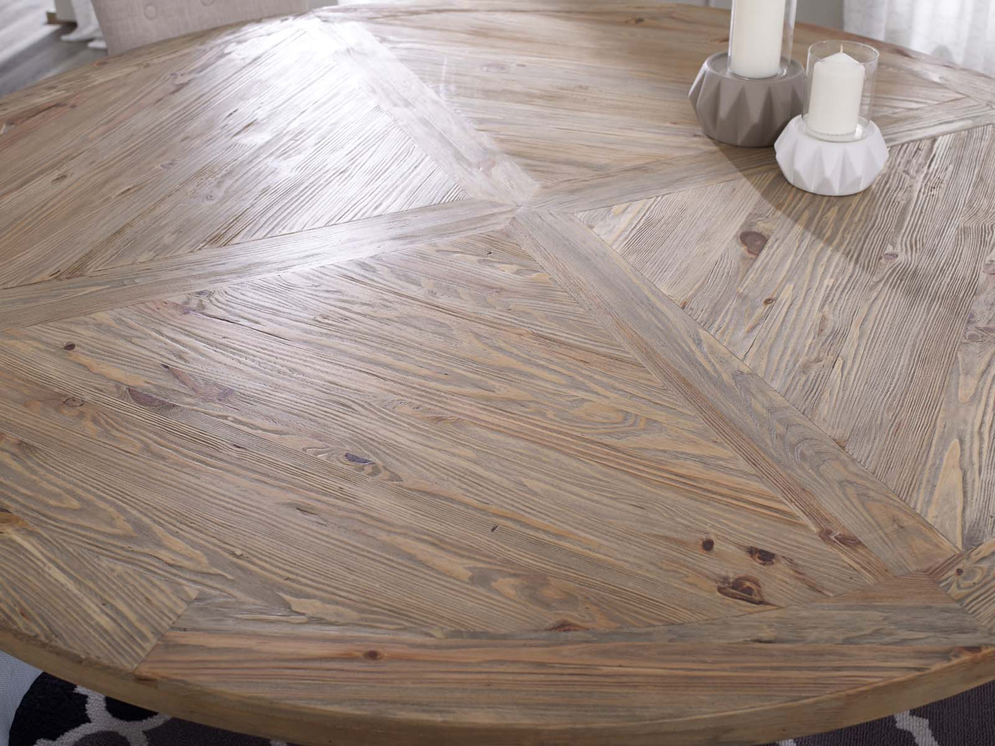Stitch 71" Round Pine Wood Dining Table by Modway