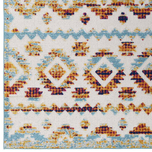 Reflect Takara Abstract Diamond Moroccan Trellis 8x10 Indoor and Outdoor Area Rug by Modway