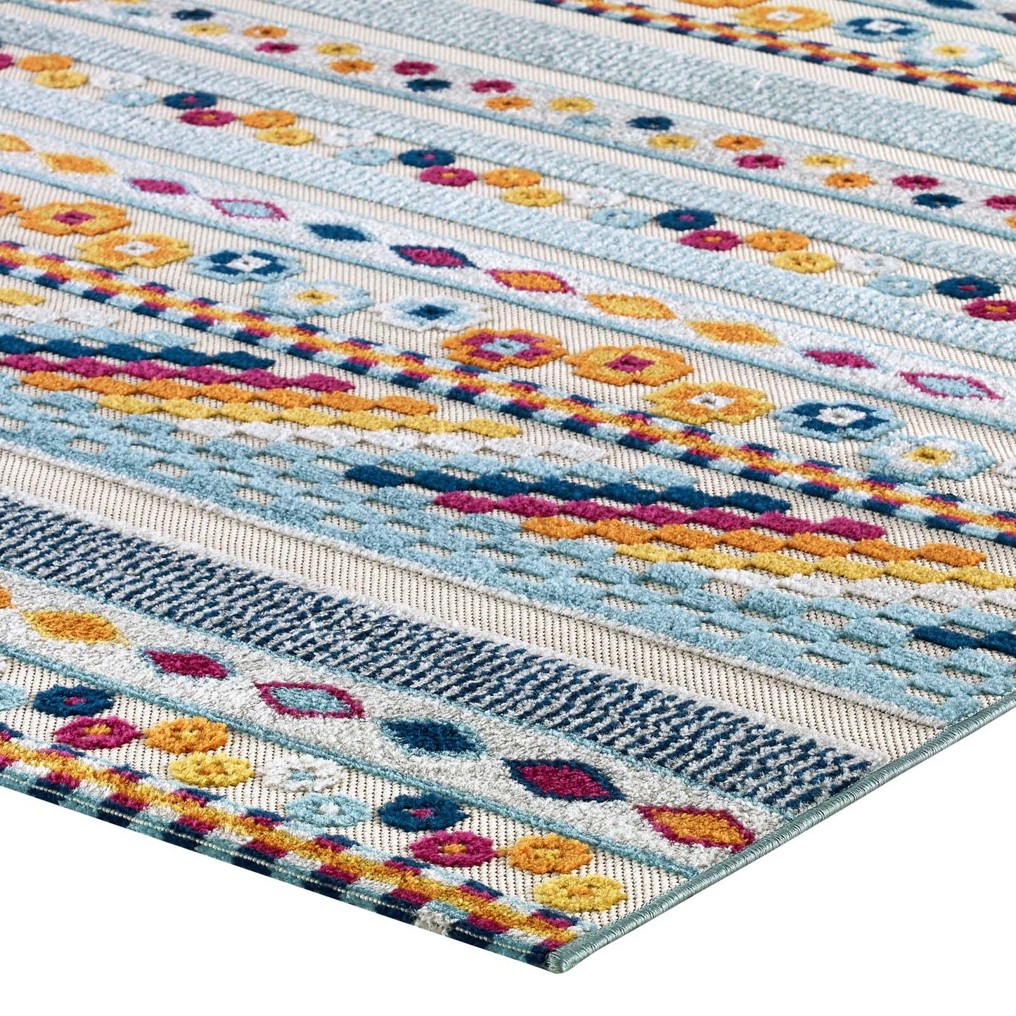 Reflect Cadhla Vintage Abstract Geometric Lattice 8x10 Indoor and Outdoor Area Rug by Modway