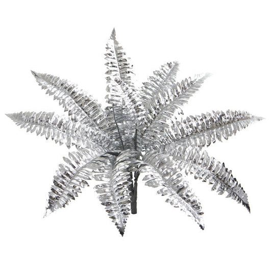18" Metallic Boston Fern Artificial Plant (Set of 12)