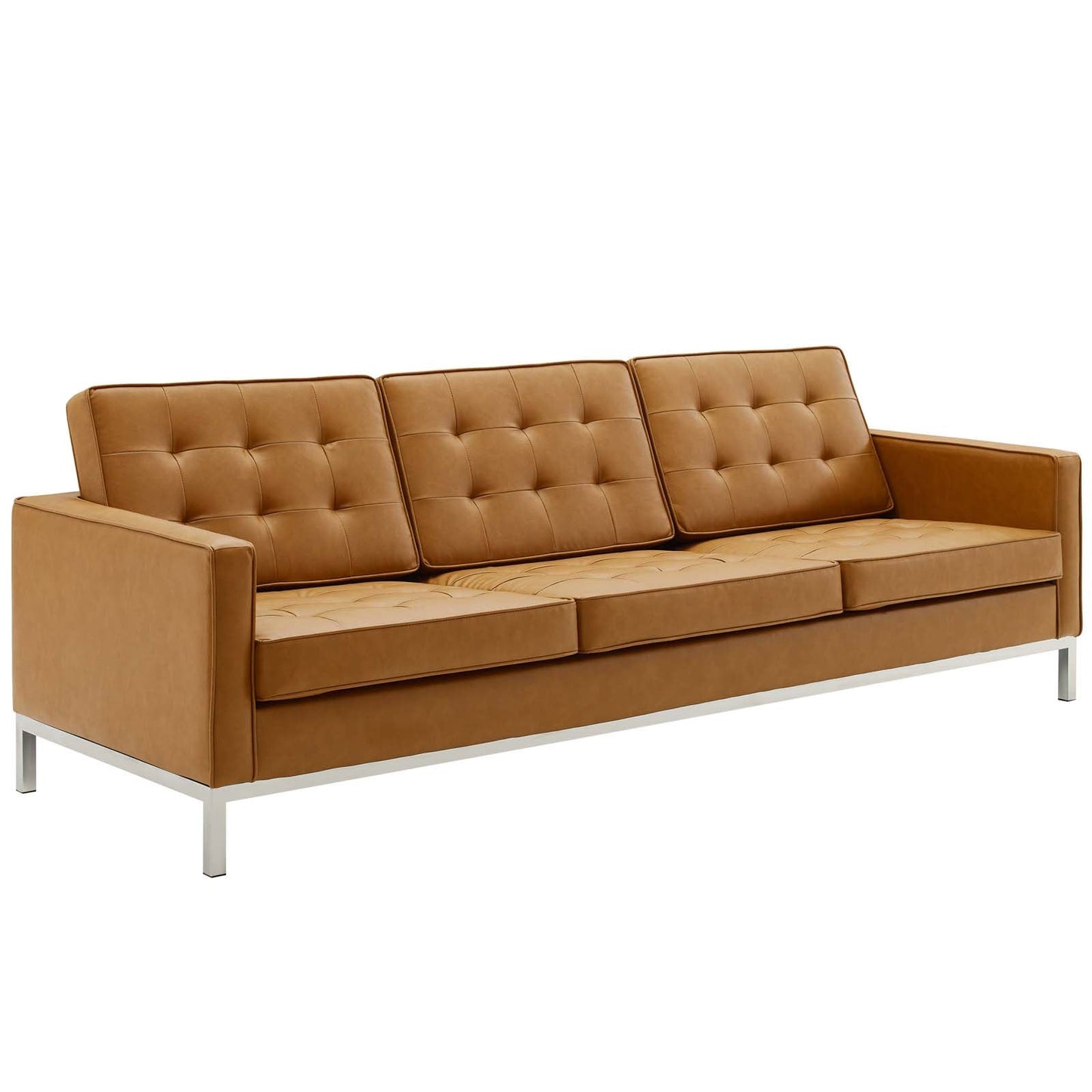 Loft 3-Piece Tufted Vegan Leather Furniture Set by Modway