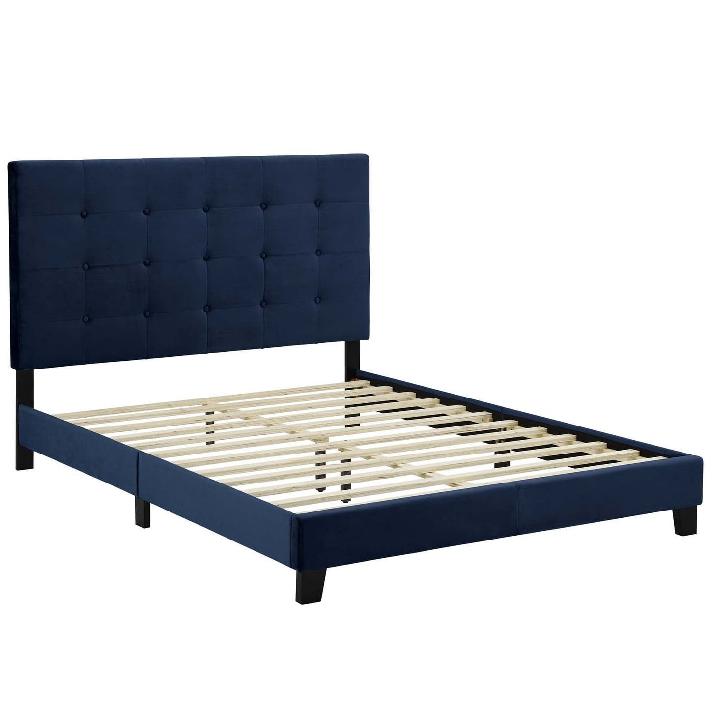 Melanie Tufted Button Upholstered Performance Velvet King Platform Bed by Modway
